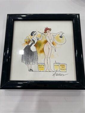 Vintage French Art Deco Print La Vie Parisienne Watercolor by Sasser  Lady-maid